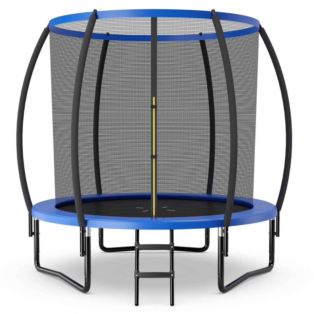 8ft trampoline with enclosure and ladder outlet